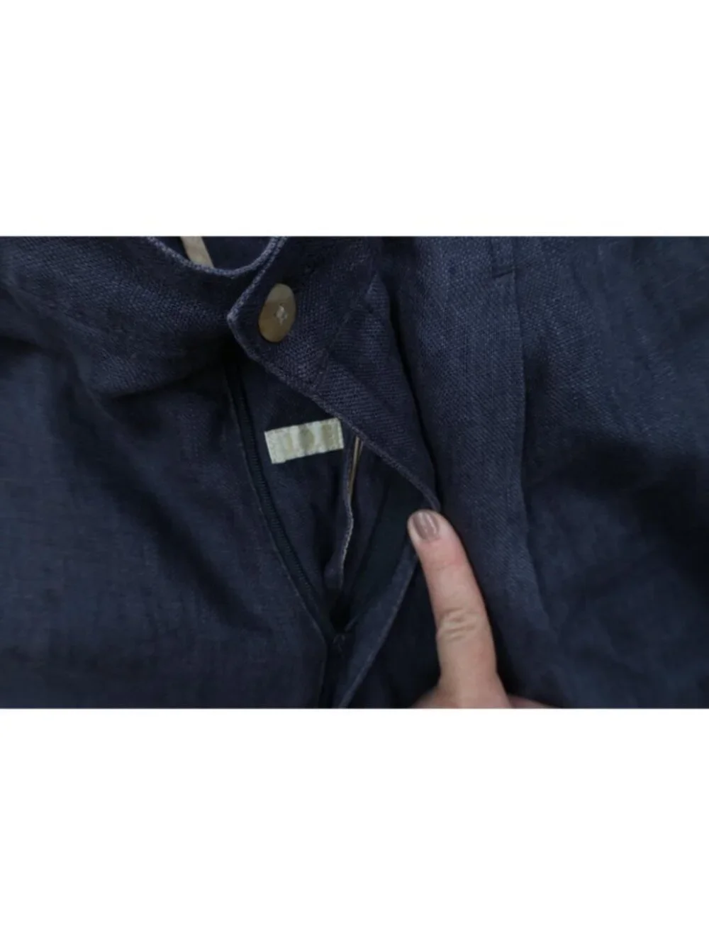 Vintage 90s Streetwear Mens 34x30 Faded Baggy Wide Leg Linen Chino Pants Blue